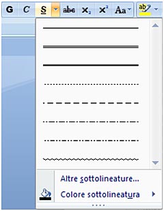 sottolineato