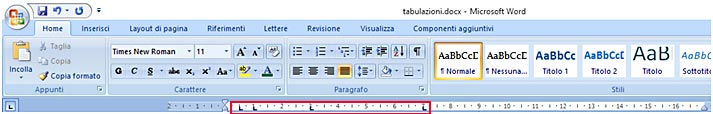 tabulazioni-righello